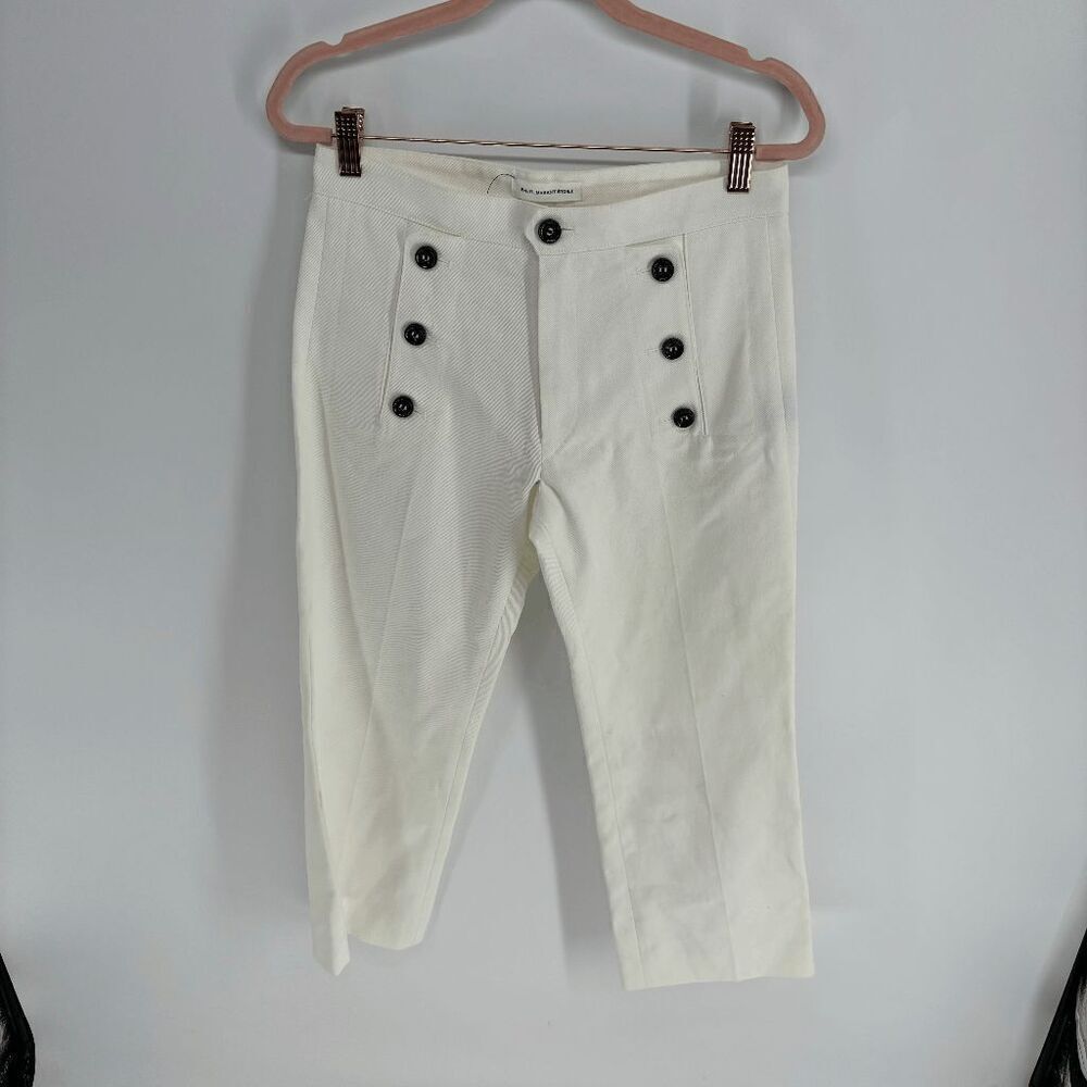 Isabel Marant Etoile Macey trouser womens white new cropped structured pant 36